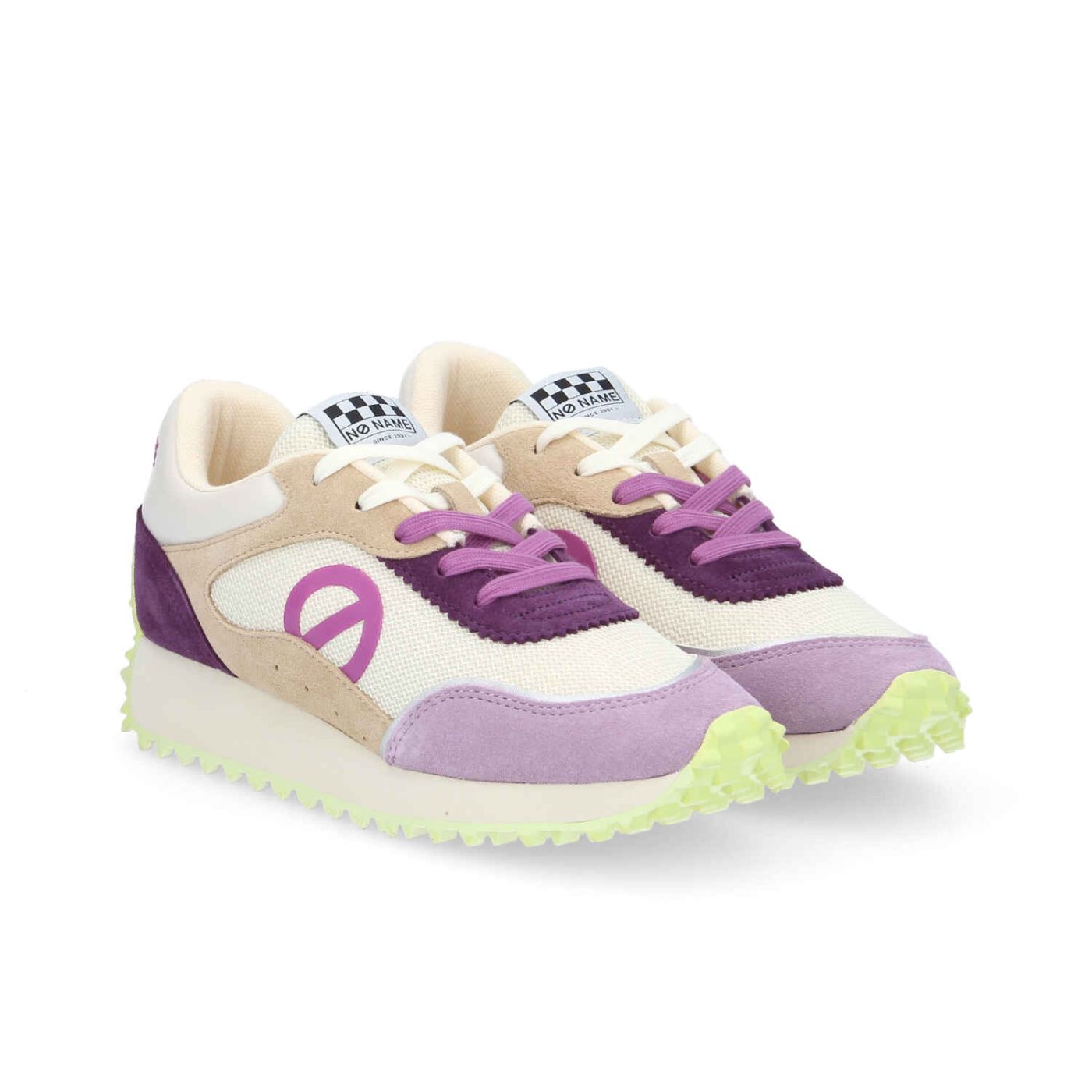 PUNKY JOGGER W - KNIT/SUEDE/SUED - BLANC CASSE/LILAS/VIOLET